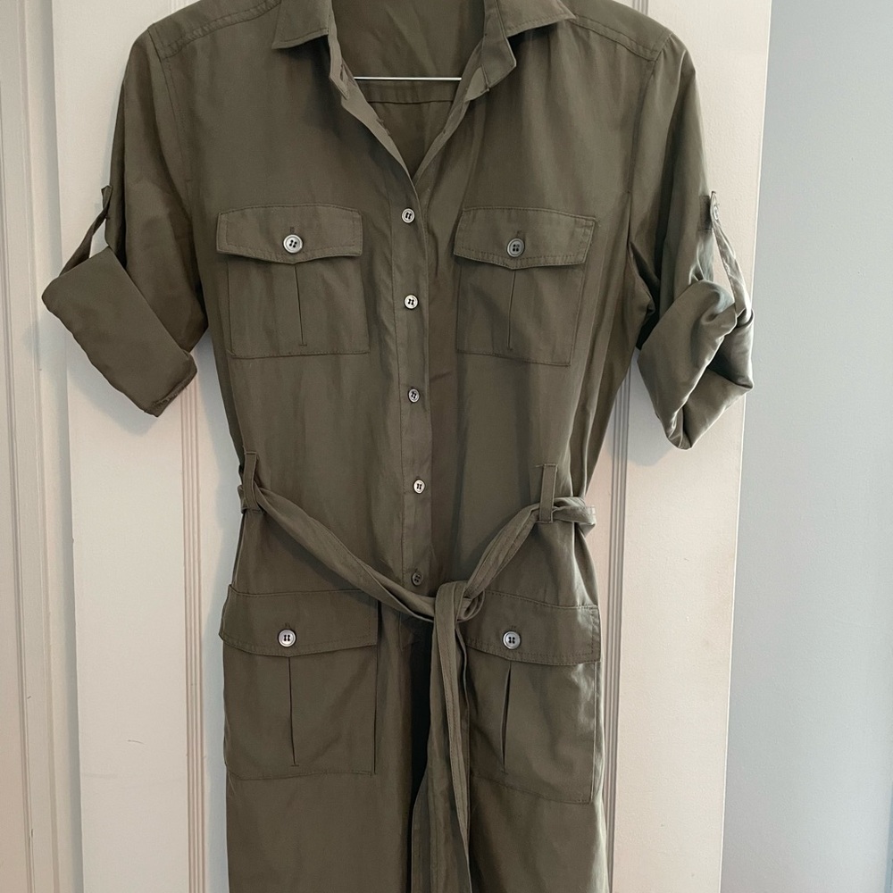 Button down shift dress
